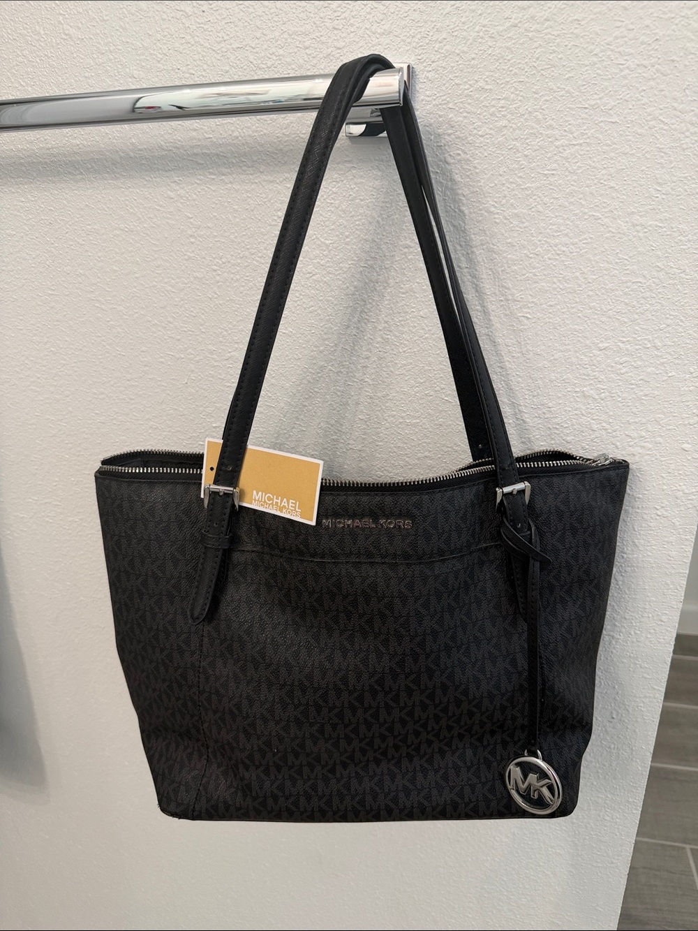 Michael Kors Black MK Signature Tote